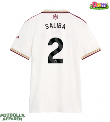 Arsenal William Saliba #2 Tredje Tröja Kvinnor 2025-26 Kortärmad